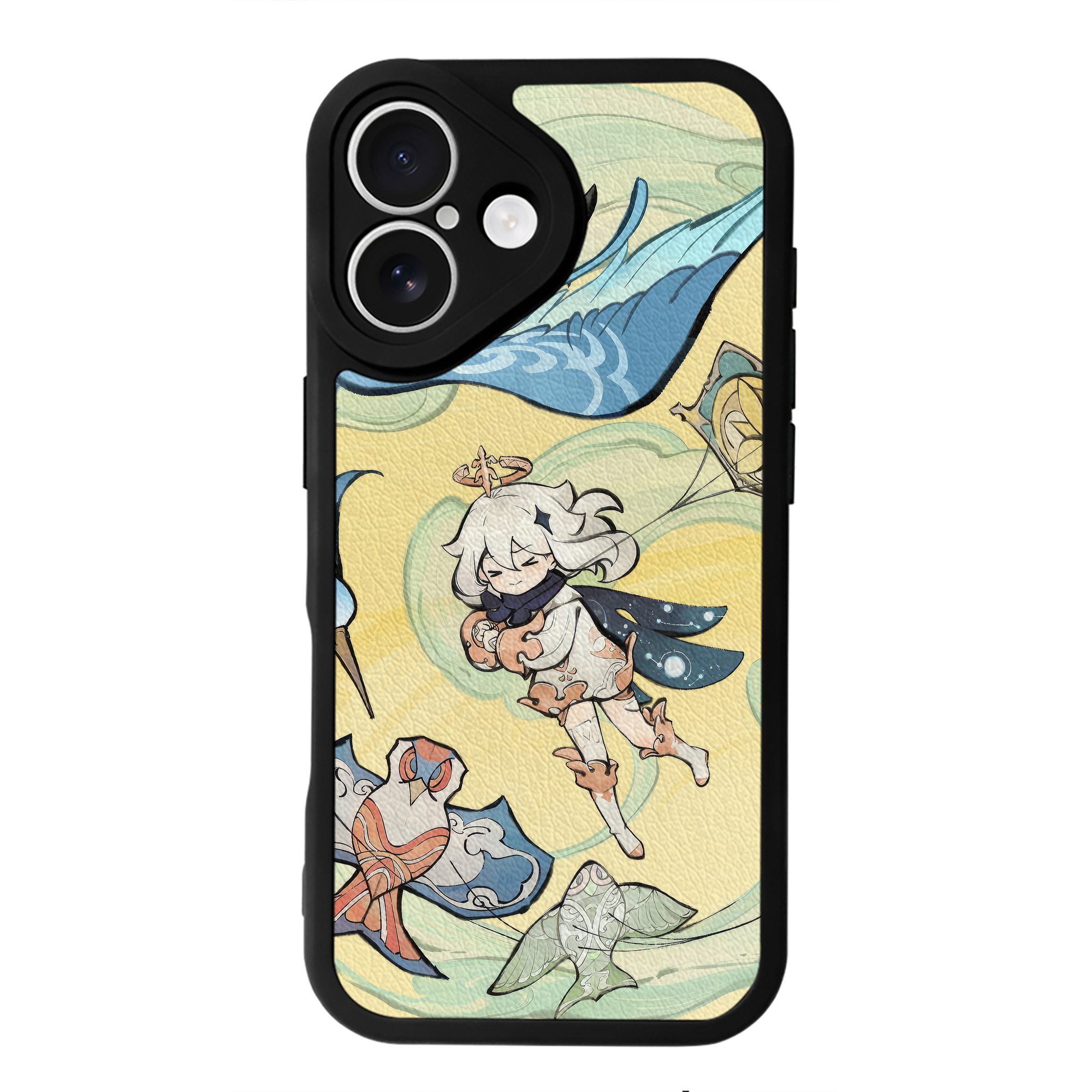 げんし神 genshin 【iPhone 16シリーズ対応】シリコンスマホケース（レザー調） 材質：シリコン